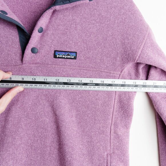 Patagonia Sweater Womens M Marsupial 1/4 Snap Pullover Violet Purple - Picture 8 of 13